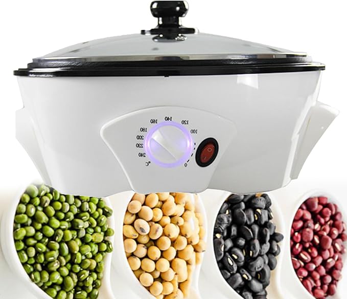 Electric Coffee Maker 0-240 ° C Temperature Adjustment And Timer Coffee Roasters With A Capacity 800g Home Use Peanuts Tea Barley Chestnut Melon Seed Popcorn SoyBeans