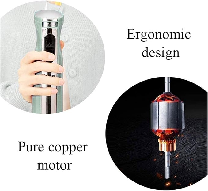 600W 7 Speed Immersion Hand Blender Handheld Energy Saving 5-in-1 Stick Blender with Whisk Egg Cream Beater Mearsuring Mug Milk Frother Emulsion Mixer for Smoothies Purée Sauce