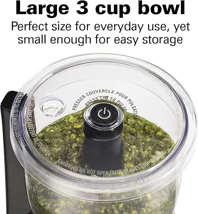 Hamilton Beach 58175 Quiet Blender for Shakes and Smoothies Puree &amp Electric Vegetable Chopper &amp Mini Food Processor 3-Cup 350 Watts