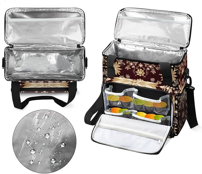 Xmas Snowflakes Coffee Maker Carrying Bag Graffiti Snowflakes Travel Storage Bag Compatible with K-Mini or K-Mini Plus Single Serve Coffee Brewer Carrying Case with Multiple Pockets &amp Shoulder S