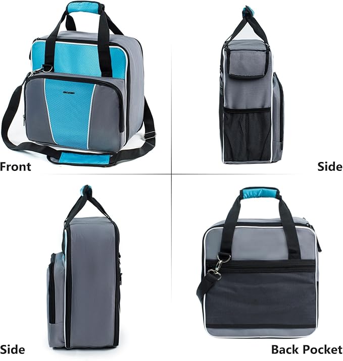 BAGSPRITE For Keurig K-Express Coffee Maker Travel Bag K-Iced Single Serve Brewer Carrying Case with Multiple Pockets for Pods Storage Bag With Shoulder Strap