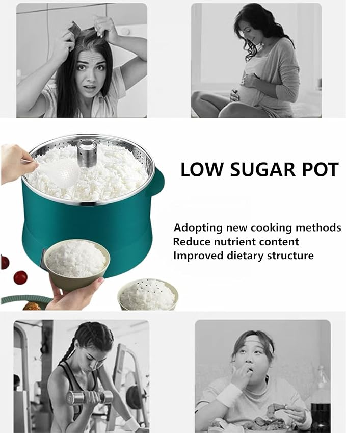 4L Multifunctional Pot 110v Automatic Lifting Low Sugar Rice Cooker 900w Manual Lifting Electric Hot Pot. A Steaming/Boiling/Stewing Pot That Can Keep Warm And Timed