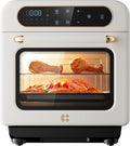 CIARRA 8-in-1 Air Fryer Steam Oven Countertop 13QT Mini Toaster Oven with Steam Rapid Steam Air Fry Vapor Bake Steam Clean Bake Dried Ferment White