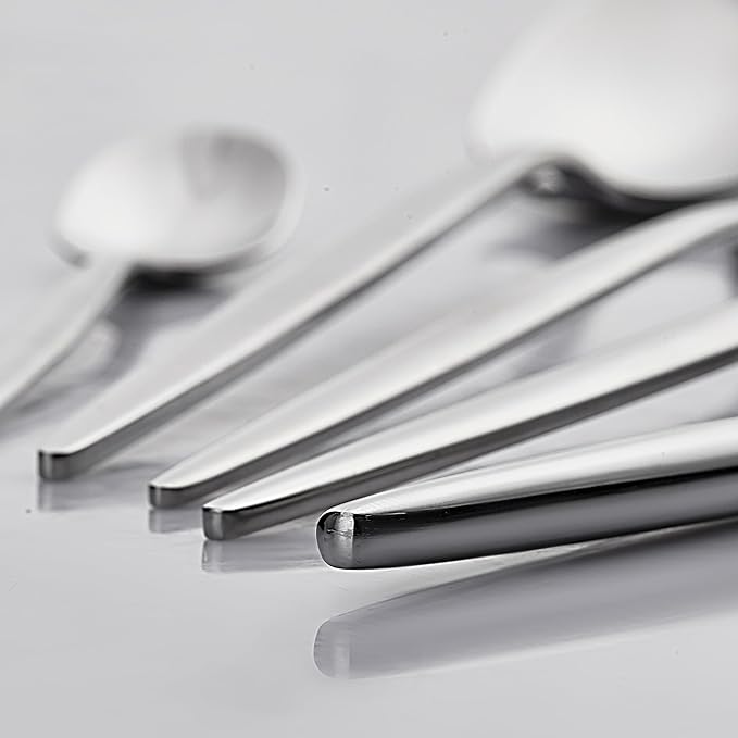 Karaca Lizbon - 18/10 Stainless Steel Silverware Set for 6 30 Piece Heavy Duty Flatware Set Dishwasher Safe Modern Cutlery incl. Kitchen Forks Spoons Knives Eating Utensils Sets - Silver