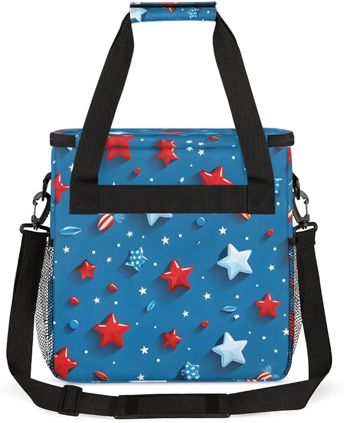4th of JulyCelebration Coffee Maker Carrying Bag Travel Storage Bag Compatible with K-Mini or K-Mini Plus Single Serve Coffee Brewer Carrying Case with Multiple Pockets &amp Shoulder Strap