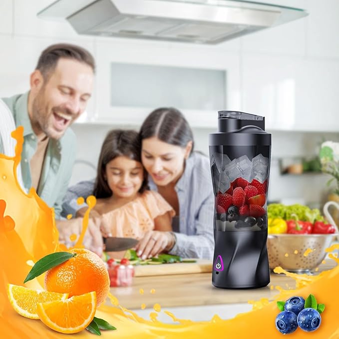 Portable USB Juicer Blender USB Rechargeable 700ml Capacity 360W Motor with Anti-Jamming Blade BPA-Free Waterproof for Smoothies Travel Fitness Outdoor Use