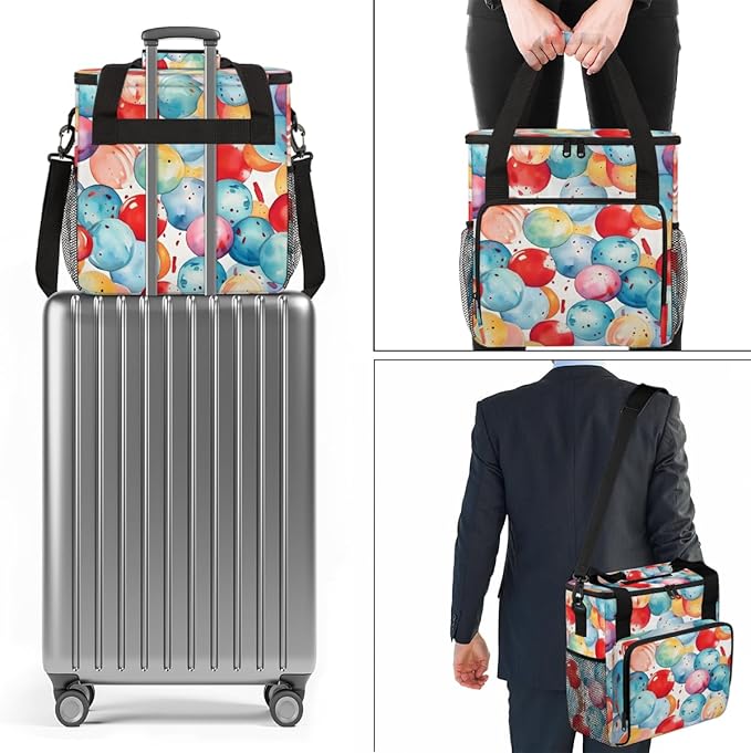 Abstract Sport Ball Coffee Maker Carrying Bag Portable Travel Storage Tote Bag Compatible with K-Mini or K-Mini Plus Single Serve Coffee Brewer Carrying Case with Multiple Pockets &amp Shoulder Str