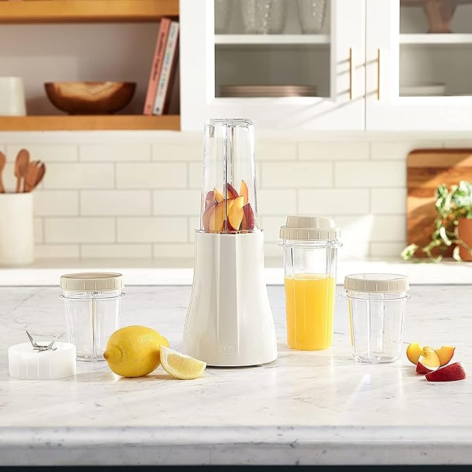 Tribest PB-250 Kitchen Grinder &amp Personal Blender for Shakes and Smoothies with BPA-Free Portable Blender Cups White