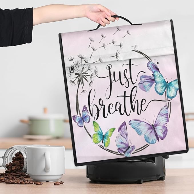 cfpolar Kitchen Aid Mixer Cover Compatible with 6-8 Quarts Flower Floral Butterfly Stand Mixer Cover Kitchen Aid Mixers Accessories Appliance Organizer Bag Dust Covers with Zipper Pocket