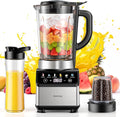 Blenders for Kitchen Countertop Smoothie Blender with 51oz Glass Pitcher Grinder &amp To-Go Cup Combo 10 Speeds Digital Touchscreen Blender for Smoothies Shake Crush Ice Dishwasher Safe