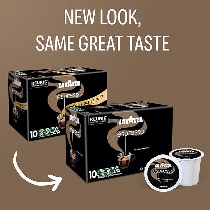 Lavazza Espresso Single-Serve Keurig K-Cup Pods Medium Roast Coffee 60-Count Box (6 Packs of 10)