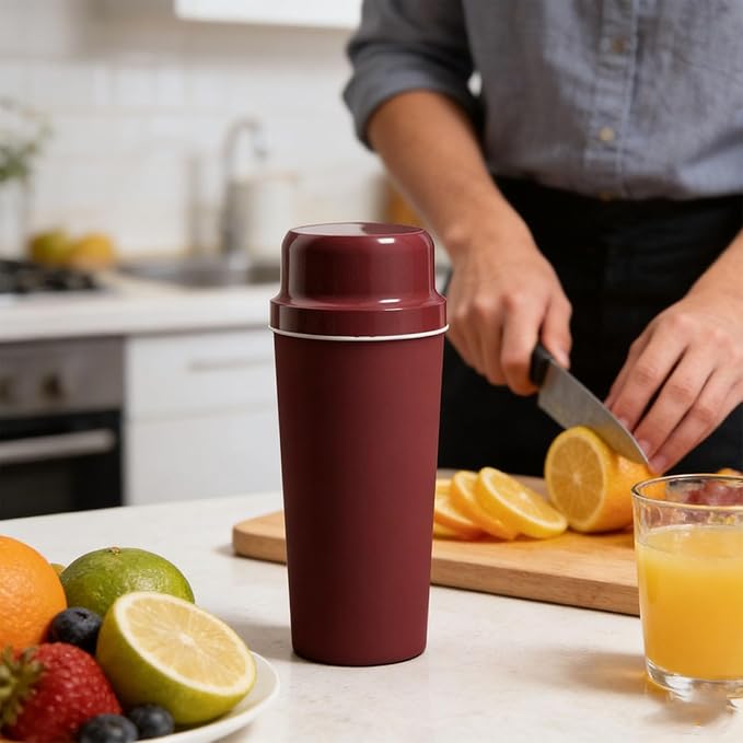 Zopsc Portable Stainless Steel Blender Insulated Electric Juicer Cup with 60W Motor 650ml Capacity 304 Stainless Steel USB Rechargeable for Travel Gym Office