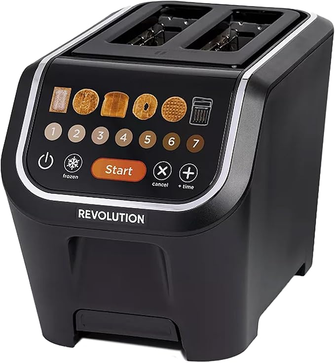 Revolution R90 Digital Toaster – 2-Slice High-Speed Toaster with Patented InstaGLO 2.0 Technology – Toast Bread Bagels Waffles Muffins Tortillas Pastries – Matte Black