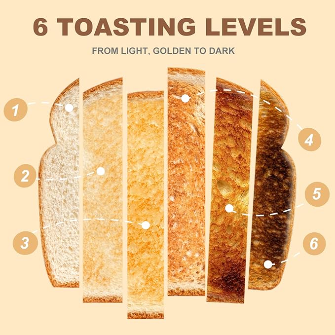 CUSIMAX Toaster 4 Slice Retro Toaster with Wide Slots for Bagels Stainless Steel with 6 Toast Settings Bagel Cancel Defrost &amp Reheat Functions Dual Independent Control Panels Black