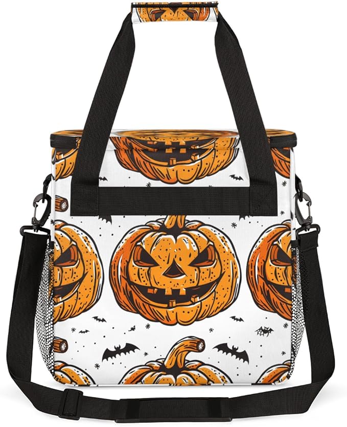 Magical Pumpkin Coffee Maker Carrying Bag Abstract Pumpkin Travel Storage Bag Compatible with K-Mini or K-Mini Plus Single Serve Coffee Brewer Carrying Case with Multiple Pockets &amp Shoulder Stra