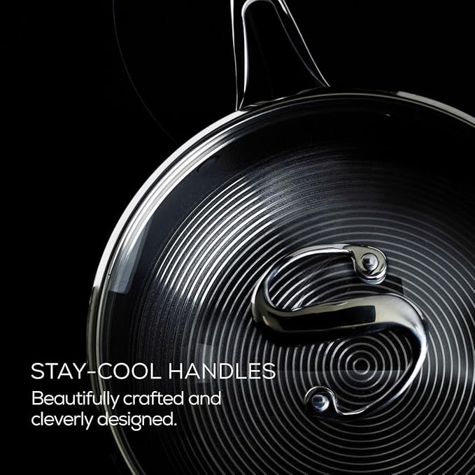 Circulon Clad Stainless Steel Cookware Pots and Pans and Utensil Set with Hybrid SteelShield and Nonstick Technology 12 Piece - Silver