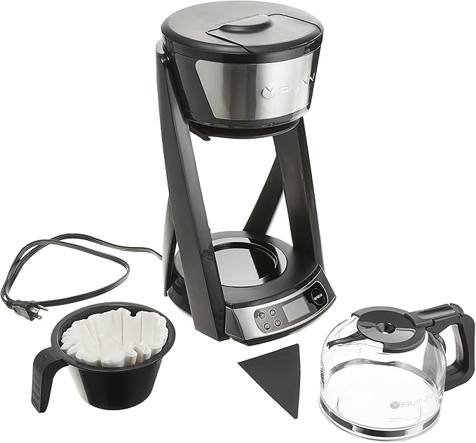 BUNN HB Heat N Brew Programmable Coffee Maker 10 cup Stainless Steel 46500.0003