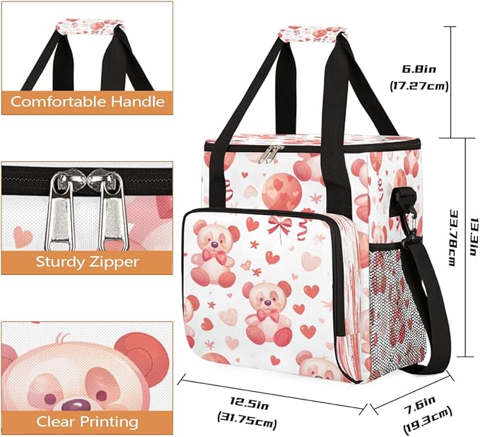 Christmas (698) Coffee Maker Carring Bag Travel Carrying Storage Tote Bag Compatible with Keurig K-Mini or K-Mini Plus Portable Single Serve Coffee Brewer Case with Pockets for K-cup Pods