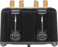 Proctor Silex 4 Slice Toaster with Extra Wide Slots for Bagels Cool-Touch Walls Shade Selector With 7 Browning Levels Toast Boost Auto Shut-off and Cancel Button Black (24215PS)