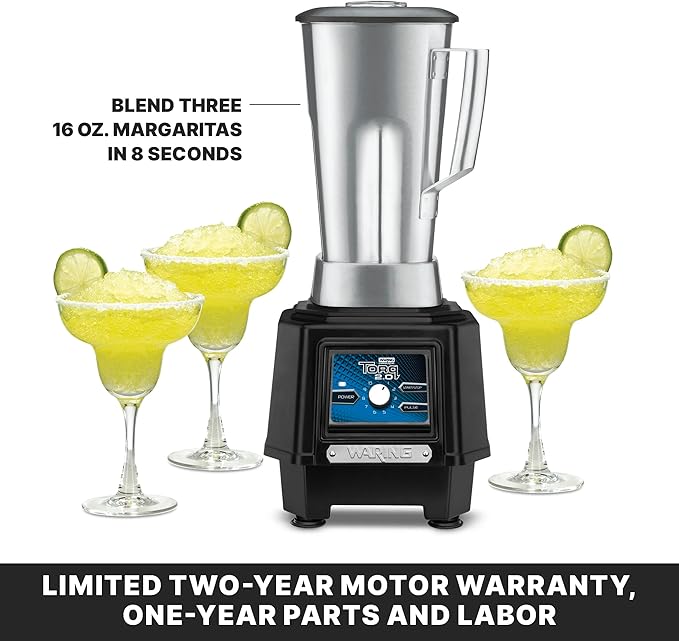 Waring Commercial TBB175S6 TBB175S6-64 Ounce Stainless Steel Commercial Blender 64 Ounce Silver