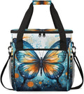 Artistic Butterfly Coffee Maker Carrying Bag Gothic Butterfly Travel Storage Bag Compatible with K-Mini or K-Mini Plus Single Serve Coffee Brewer Carrying Case with Multiple Pockets &amp Shoulder S