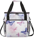Abstract Butterfly Coffee Maker Carrying Bag Retro Butterfly Travel Storage Bag Compatible with K-Mini or K-Mini Plus Single Serve Coffee Brewer Carrying Case with Multiple Pockets &amp Shoulder St
