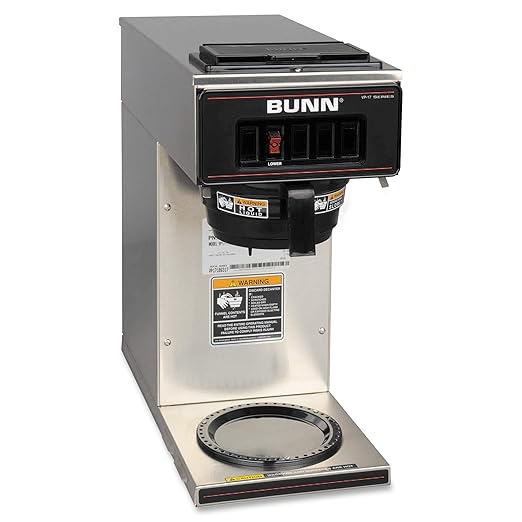 BUNN VP17-1SS Pourover Coffee Brewer with 1 Warmer Stainless Steel 12-Cup Commercial Coffee Filters 1000 Count