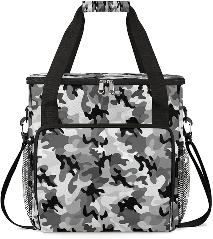 Camo Grey Coffee Maker Carrying Bag for Keurig K-Mini or K-Mini Plus Storage Portable Coffee Maker Travel Bag