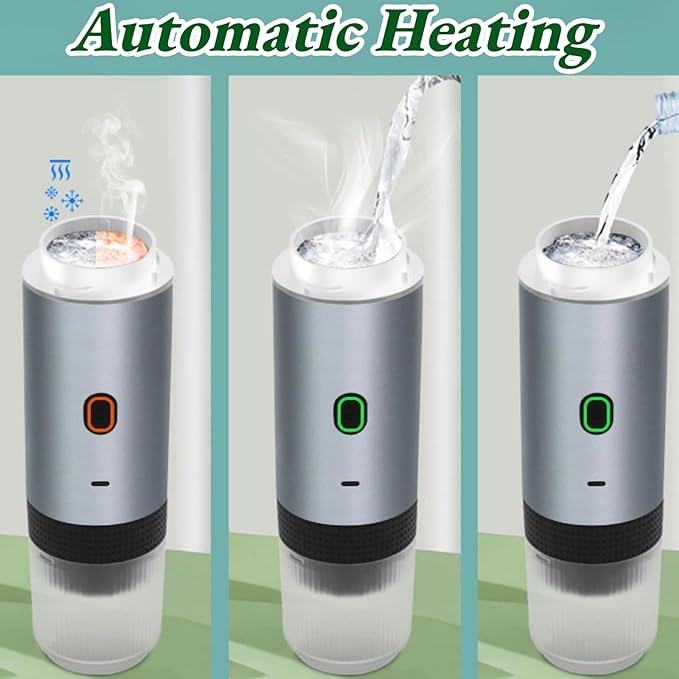 Portable Electric Coffee Maker 72W Automatic Heating Travel Coffee Machine 120ml Capacity Electric Coffee Machine for Camping Hiking Office Home