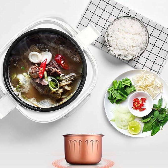 Yosoo 2L Car Rice Cooker Efficient Prevents Stick Dual Safety Clasps Portable for Car Travel Camping with for Trucks