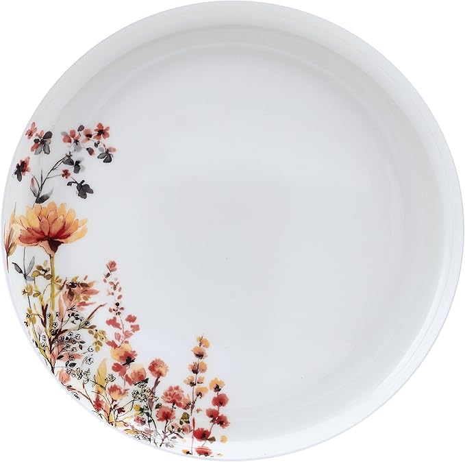 Mikasa Wildflower Bliss 12 Piece Floral Bone China Durable Chip Resistant Lightweight Dinnerware Set Service for 4