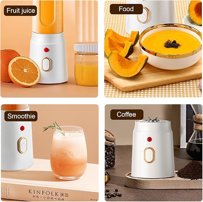 450ML Electric Juicer Cup Portable Small Blenders Portable Fruit Machines Rechargeable Fruit Mixers Rechargeable Blender