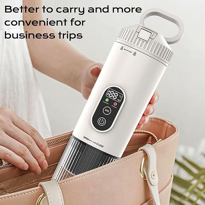 Bewinner Portable Coffee Maker 21Bar Cordless Heating Travel Camping Coffee Machine Portable Espresso Machine Battery Powered for Car RV Home Hiking (White)