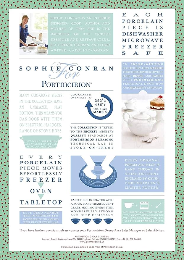 Portmeirion Sophie Conran 12 Piece Coupe Dinnerware Set - Dinner Plates Side Plates &amp Bowls Porcelain Kitchen Tableware for Everyday Dining &amp Entertaining - Durable &amp Dishwasher Safe