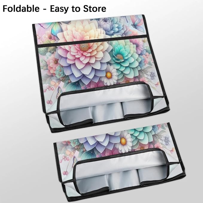 Kitchen Aid Mixer Cover Rainbow Flower Stand Mixer Cover Compatible with 6-8 Quarts Stand Mixers Dust Covers with Zipper Pocket Foldable Washable Kitchen Aid Organizer Bag