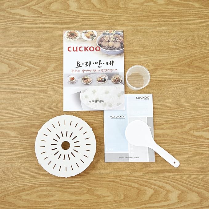 CUCKOO CRP-HS0657FW 6-Cup (Uncooked) 12-Cup (Cooked) Induction Heating Pressure Rice Cooker with Nonstick Inner Pot &amp 16 Menu Modes (White/Silver Made in Korea)