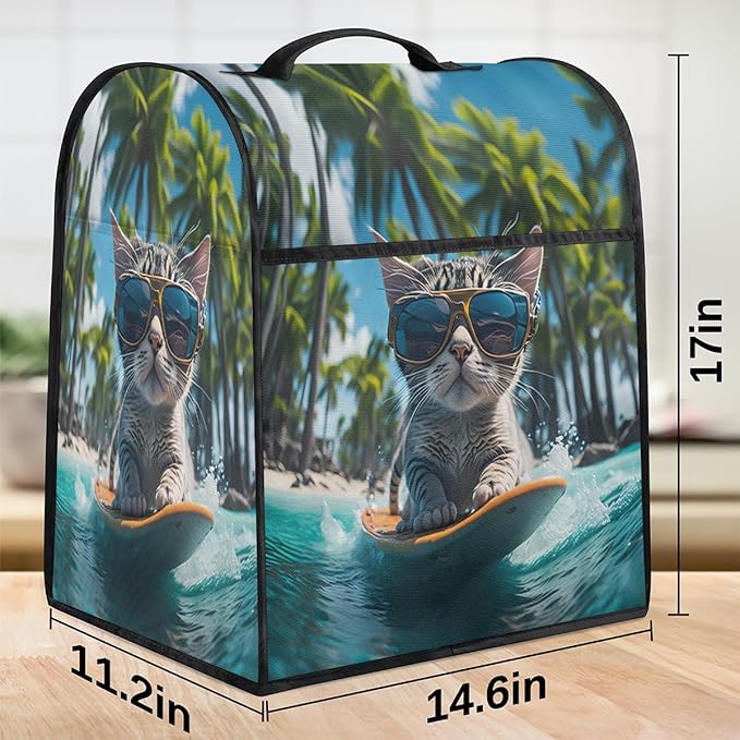 cfpolar Kitchen Aid Mixer Cover Compatible with 6-8 Quarts Fashion Cat Animals Stand Mixer Cover Kitchen Aid Mixers Accessories Appliance Organizer Bag Dust Covers with Zipper Pocket