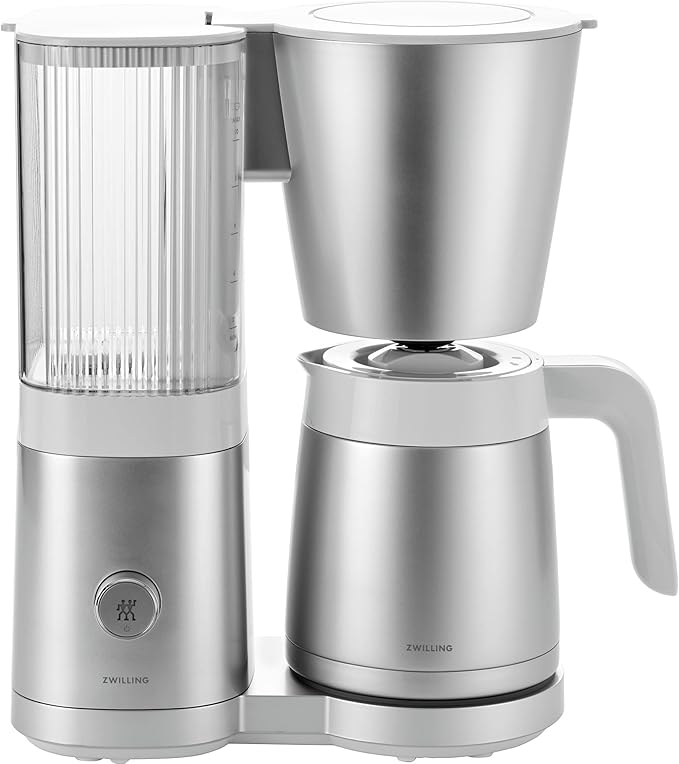 ZWILLING Enfinigy Drip Coffee Maker with Thermo Carafe 10 Cup Awarded the SCA Golden Cup Standard Silver