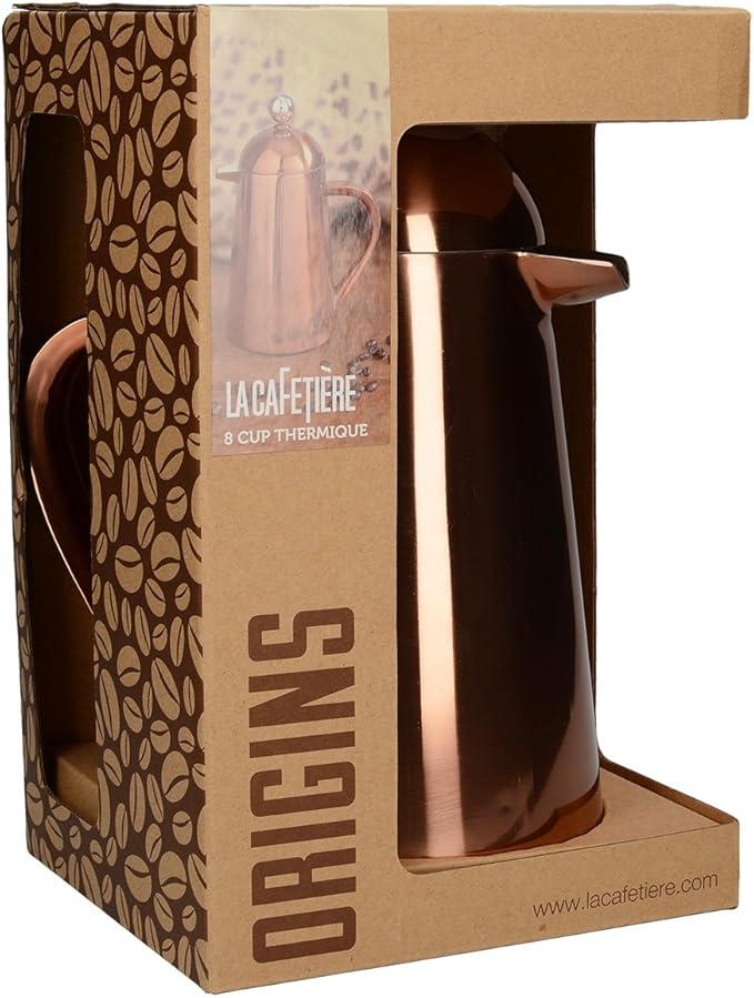 La Cafetière Thermique Insulated 8-Cup Cafetière French Press Coffee Maker Steel – 1 L (1¾ pints)