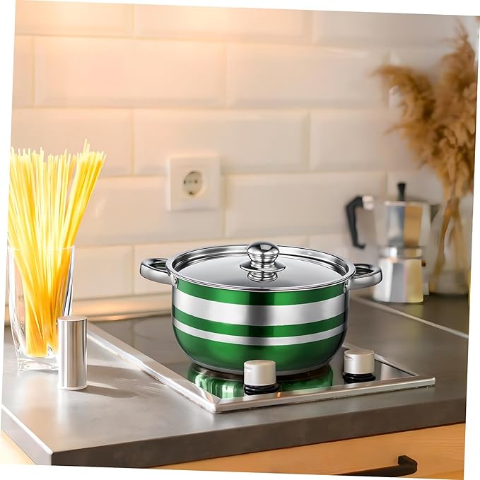DECHOUS 4pcs Stainless Steel Cooktops Pots Set Nonstick Induction Cookware with Ergonomic Cool-touch Handles Quick Heating Kitchen Essentials for Home Restaurant Outdoor Camping