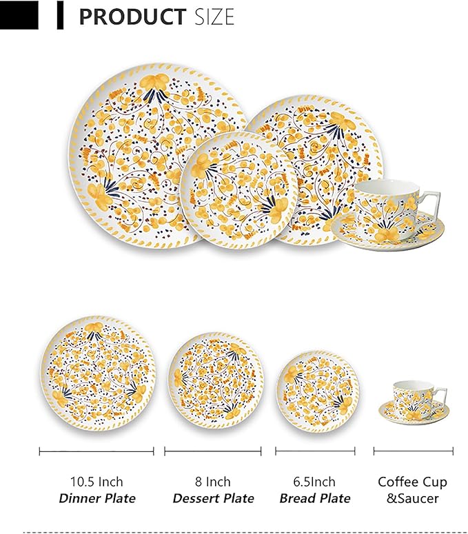 bone china dinnerware set tableware set round plates 24-piece dish set for 6 dinner plate set cups and plates sets for kitchen kitchen dishes set for housewarmingpartydinner