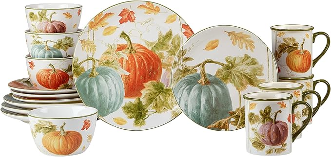 Certified International Harvest Autumn Havest 16 Pc Dinnerware Set Service for 4 Multicolor
