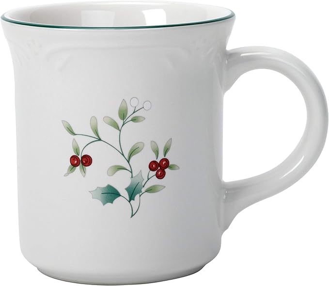 Pfaltzgraff 5072007 Winterberry Holiday 16 Piece Dinnerware Set Service for 4 White