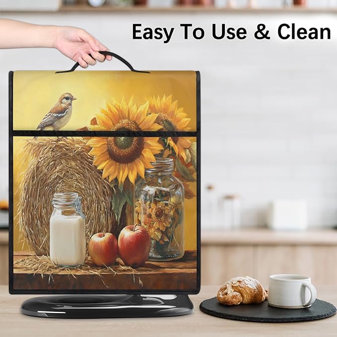 cfpolar Kitchen Aid Mixer Cover Compatible with 6-8 Quarts Sunflower Animal Bird Apples Stand Mixer Cover Kitchen Aid Mixers Accessories Appliance Organizer Bag Dust Covers with Zipper Pocket