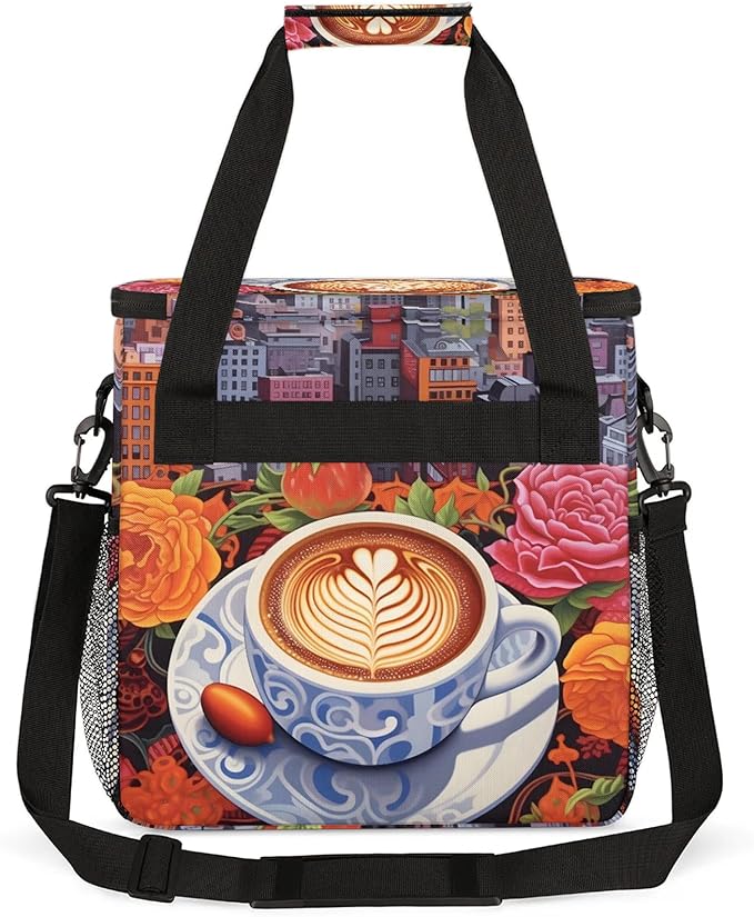 Coffee Maker Travel Bag Compatible with Keurig K-Mini K-Mini Plus or Other Accessories Portable Coffee Maker Case with Shoulder Strap for Travel(Bag Only)