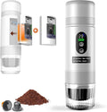 Portable Coffee Machine w/ 2 Rechargeable Batteries 8 Cups 20bar USB-C Espresso coffee Maker for Camping Travel Office Ground &amp Capsule Compatible