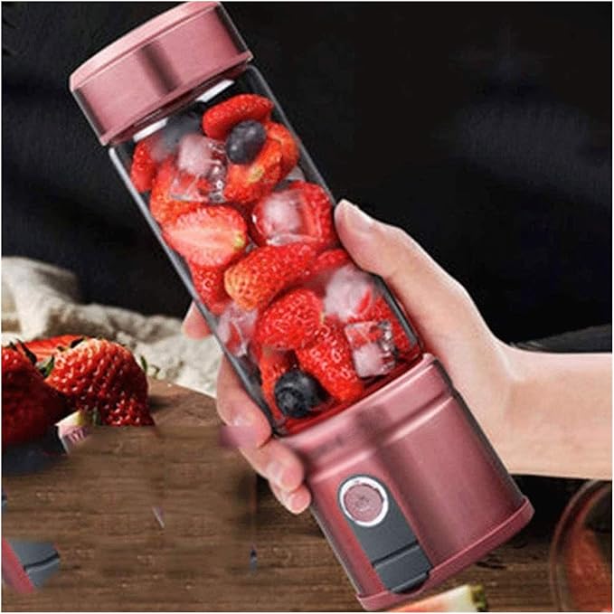 Portable Personal Size Smoothies and Shakes Handheld Fruit Machine USB Rechargeable Juicer Cup Ice Blender Mixer Home/of 450 ml