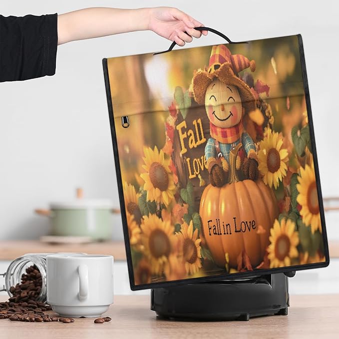 cfpolar Kitchen Aid Mixer Cover Compatible with 6-8 Quarts Pumpkin Scarecrow Sunflower Stand Mixer Cover Kitchen Aid Mixers Accessories Appliance Organizer Bag Dust Covers with Zipper Pocket