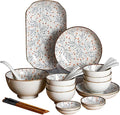 18-Pieces Retro Ceramic Dinnerware Set