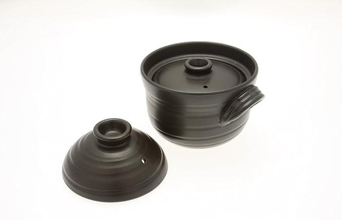 Kotobuki 190-803 Earthenware 1.5 Cup uncooked resulting in 4 Cup cooked Rice Cooker Matte Black